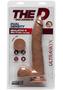 The D Realistic D Ultraskyn Slim Dildo With Balls 9in - Caramel